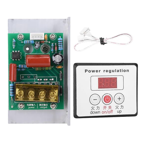 6000W SCR Digital Spänningsregulator Hastighetskontroll Dimmer Termostat AC 220V
