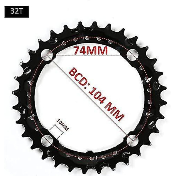 22T 32T 44T Stål BCD Cykelkedjesats - Dubbla/Trippla kedjehjul för mountainbike