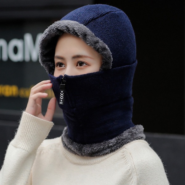 Vintervarm Balaclava-mössa, elastisk halsvärmare, ansiktsmask qd