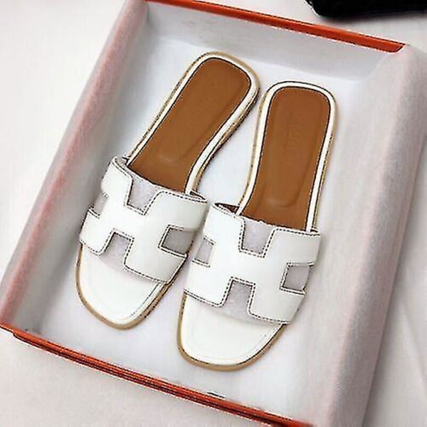 Dam Sls Beach Flat Damtofflor Outdoor Sls Skor white 36