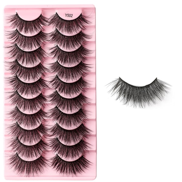 Nya fransar Mink Lösögonfransar Naturligt utseende Wispy lear lash Band Falska ögonfransar Fluffiga 3D urly Strip at Eye Fransar C