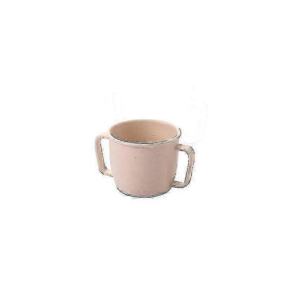 Tohåndtskopp Solid Farge Drikkkopp Melk Kaffekopp Servise For Hjem, Enkel Å Bruke (1stk, Beige)