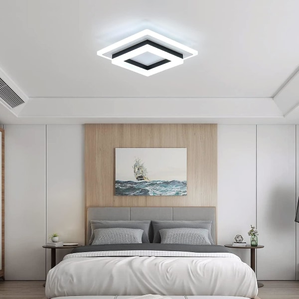 LED Taklampe, 24W Moderne Taklampe, Firkantede LED Taklamper For Soverom Gang Kontor Kit