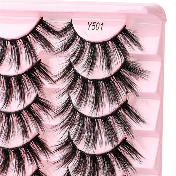 Nya fransar Mink Lösögonfransar Naturligt utseende Wispy lear lash Band Falska ögonfransar Fluffiga 3D urly Strip at Eye Fransar C