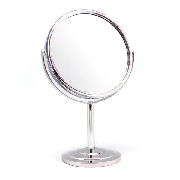 Högupplöst förstorande sminkspegel med dubbelsidig sminkspegel med kristallliknande stil Silver