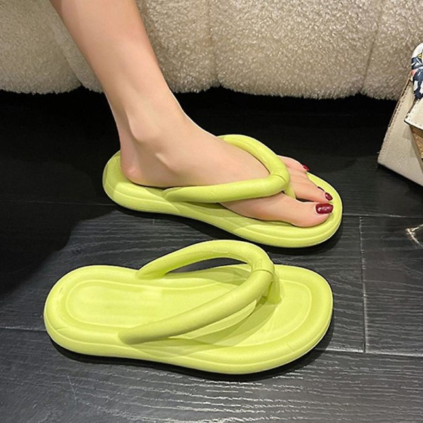 Halkfria flip flops sandaler för damer Minimalistisk Lättvikt Light Green EU 40.5-41