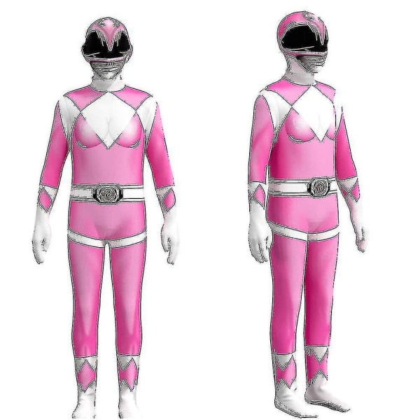 Power Ranger Kostym Vuxen Herr Bodysuit Vuxen Halloween kostym Pink 120cm