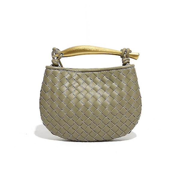 Mini flätad sardinväska, Crossbody-väska för kvinnor, handväska B1679 Light Green