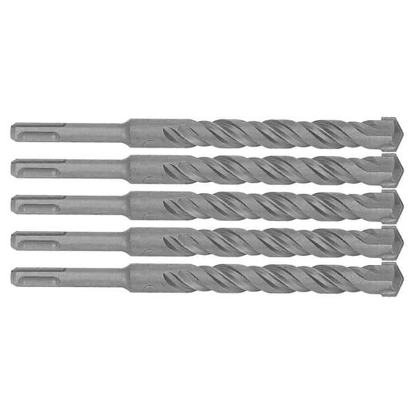 5 STK Slagborebits med hårdmetalspids Roterende Hammerbit 2 Fløjte Spiralbits til mursten beton 210mm 18mm / 0.71in