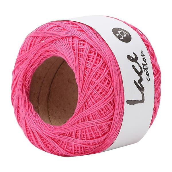 Blonder bomull håndheklet sommer silke lett tynn linje (6615 Rose rød)