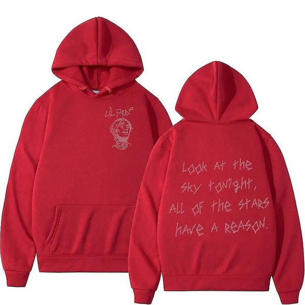 Rapparen Lil Peep Tour Konserthuvtröja Hip Hop Modetröja herr Unisex Casual Långärmad Huva Gothic Streetwear Svart M