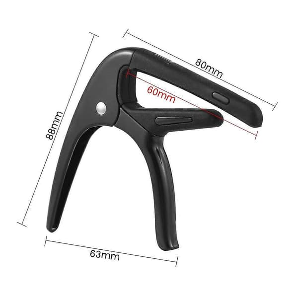 Bärbar gitarrkapo Professionell gitarrtonväxlare med gitarrplektrum för akustiska elgitarrer Ukulele Mandolin B