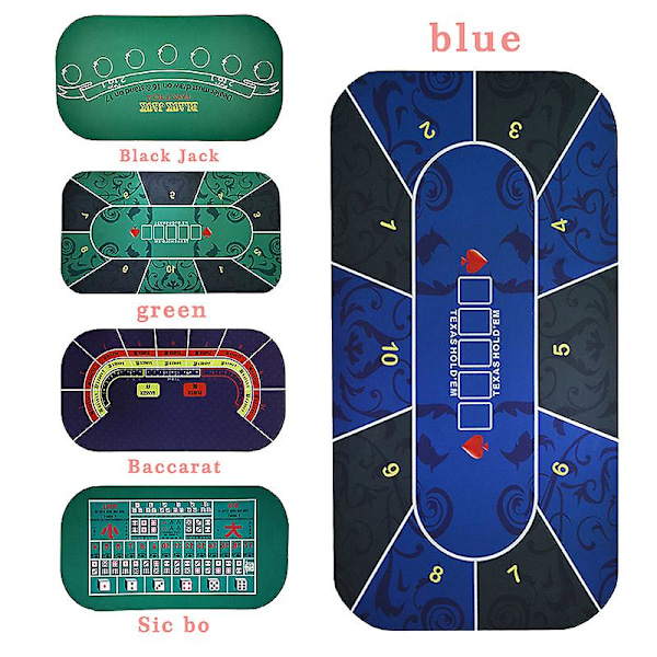 Het 1,2 m Deluxe Suede Rubber Texas Hold'em Pokers Bordsduk Med Blommönster Casino Poker Set Brädspel Matta Poker Tillbehör 5