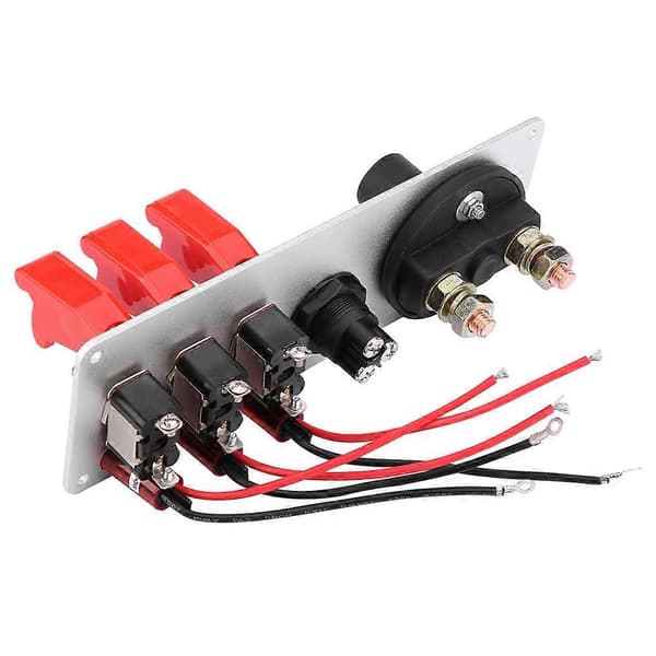12V Racing Bil Tændingskontakt Panel Motorstart LED Trykknap Vippepanel