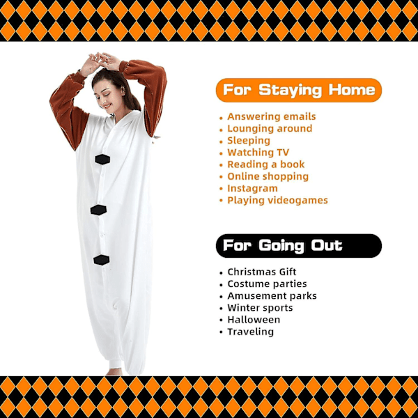 Unisex Vuxen Onesie Pyjamas Djur En Delig Halloween Kostym Julsovkläder Jumpsuit Olaf L