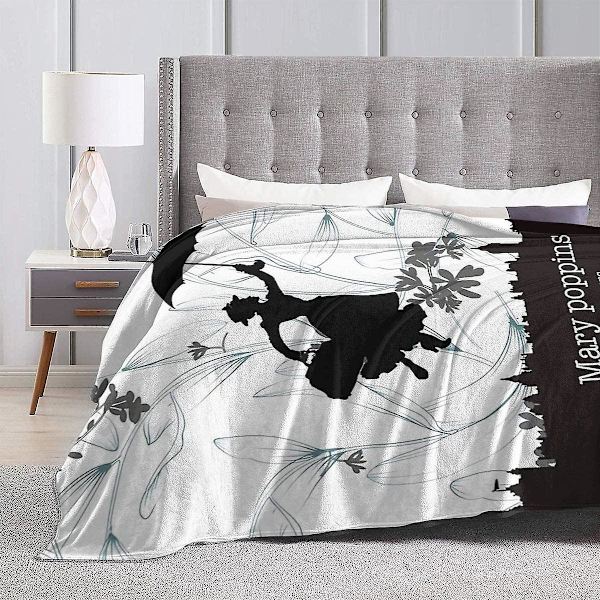 Supermjuk sofffilt Mary Poppins Micro Fleecefilt, Lämplig för sofffiltar för vuxna och barn, Sängfiltar -N356 60x50in 150x125cm