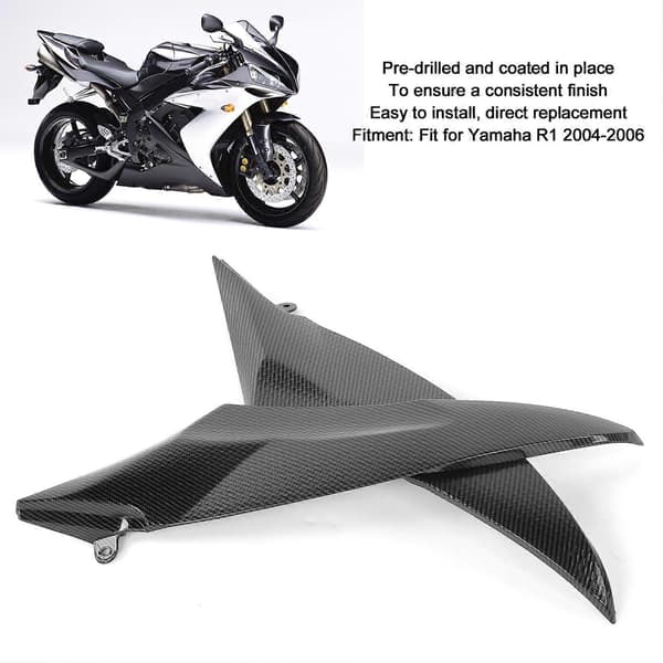Tanksidepanel øvre dæksel kåbe i kulfiberstil, passer til Yamaha R1 2004-2006