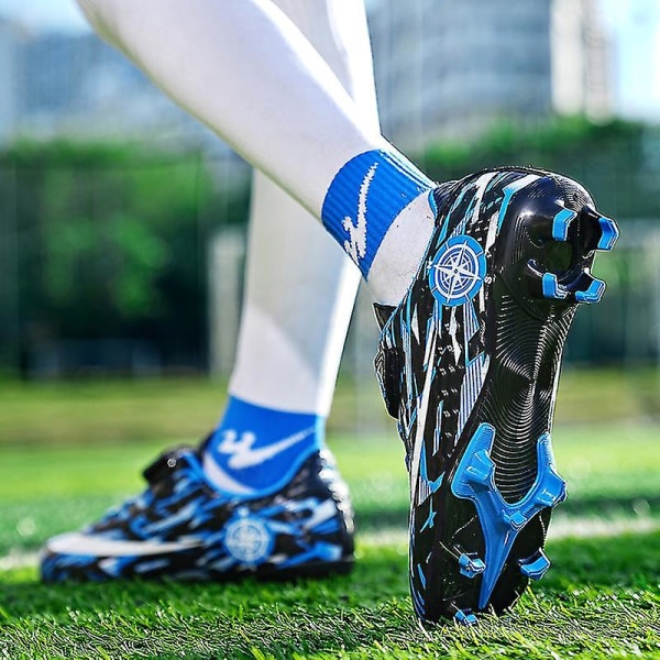Fotballsko for barn og ungdom, kunstgress, innendørs fotball, fritid, utendørs sport X1577a BlackBlue 39