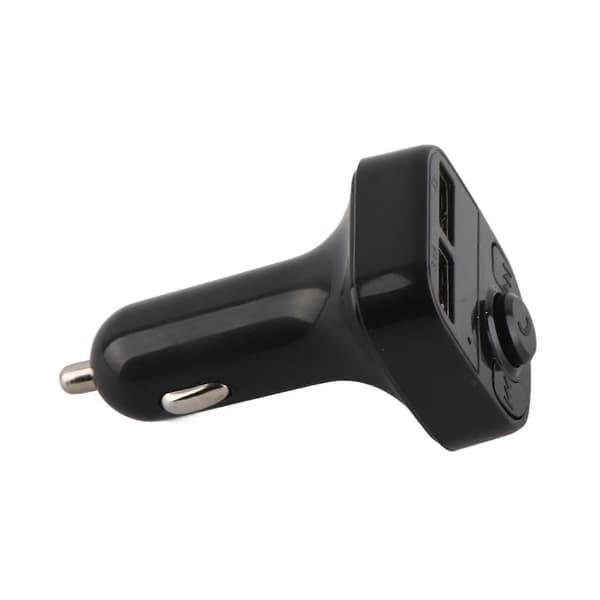 Bil Bluetooth Mobiltelefonoplader Sort 12-24V FM-sender MP3-afspiller Dobbelt USB-opladning