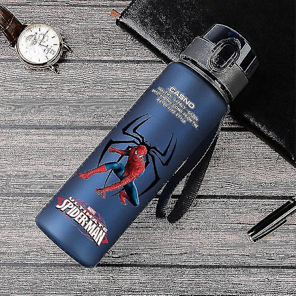 Spiderman Hulk Anime Vattenflaska Iron Man Captain America Pojkar Cartoon Plast Drickkoppar Barn Vuxna Vattenglas 560ml 5