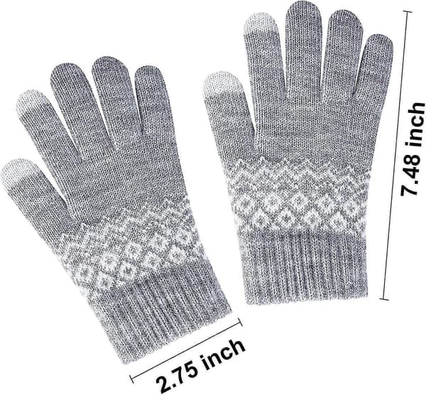 2 Par Acsergery Dame Vinter Touch Screen Handsker Varme Strikkede Termiske Handsker Tykkere Gave