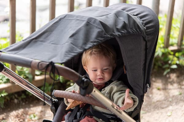 Universal Barnevogns Solskærm - Heather Grå - Carrycot Solskærm