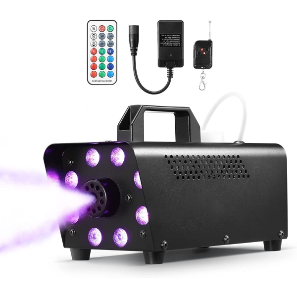 Rökmaskin, Dimmaskin LED-lampor inomhus för festbröllop, 500W Automatic color change Remote control