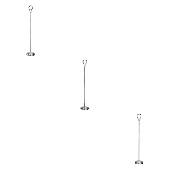 1/2/3/5 Bordnummerholder i rustfrit stål Skiltholder Fotostativ Til Silvery 40cm 3PCS