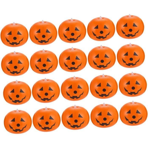 10 stycken pumpaballonglykta Halloweendekor Orange ballonger Latexballonger Halloweenballonger Halloweendekorationer Lum[u4643]