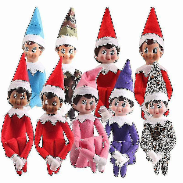 Nyeste Elf Dukke Julepynt Børne Gave Overraskelse Plys Legetøj Ferie Rensdyr Elvere Pink Røde Farver_ai Hurtig Levering Red boy