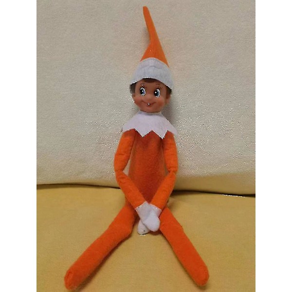 Senaste The Elf Doll Juldekoration Barnpresent Överraskning Plyschleksak Julrenar Alver Rosa Röda Färger_ai Snabb Leverans Orange boy