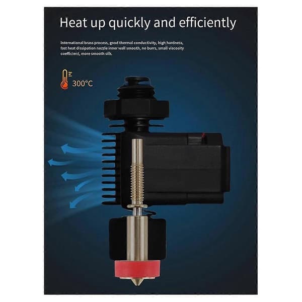 3D-print Hot End Ekstruder Ekstruder til integreret messingdyse hals DIY-sæt