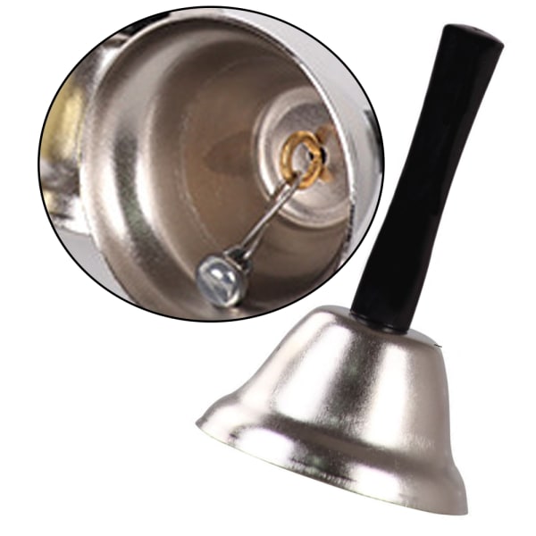 Ringande handklocka - Hög metall handhållen ringklocka för att ringa style 2