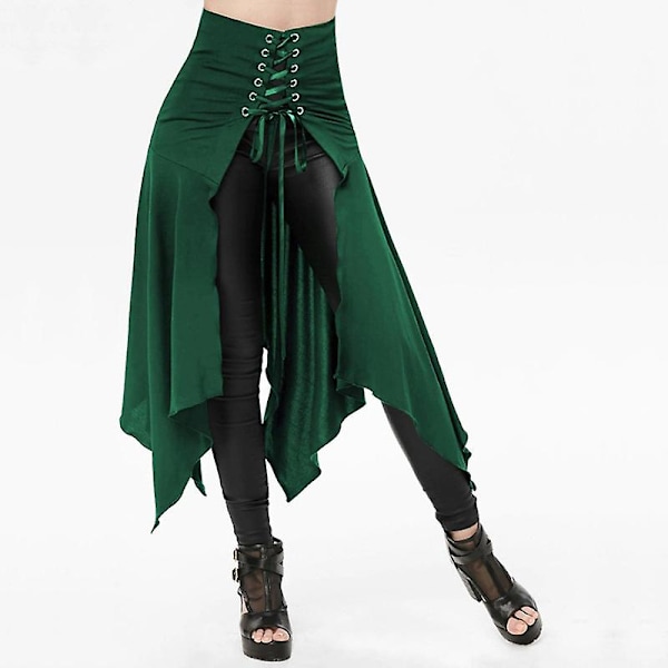 Viktorianisk Burlesk Kjol Gotisk Steampunk Korsett Kostym Punk Svart Bustle Kjolar B3 XL-punk skirt