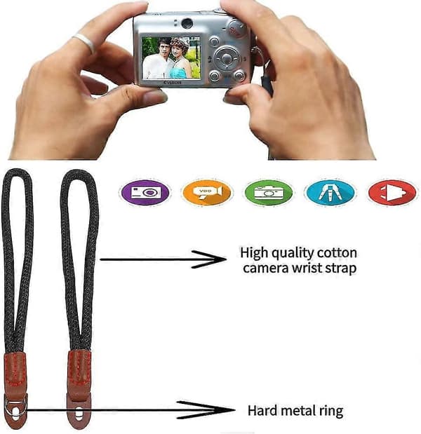 Kamerahandledsrem Universal Andningsbar Handgrepp Anti-förlorad Handledsrem För DSLR