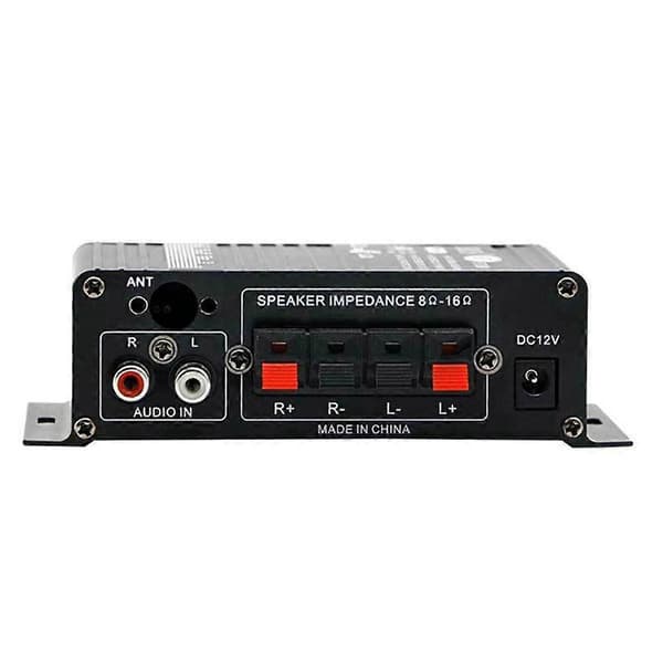 12V Mini Bil Bluetooth Forsterker HiFi Forsterker Hjem Lyd Datamaskin Lyd 2.0 Kanal (Adapter Inkludert) EU PLUGG
