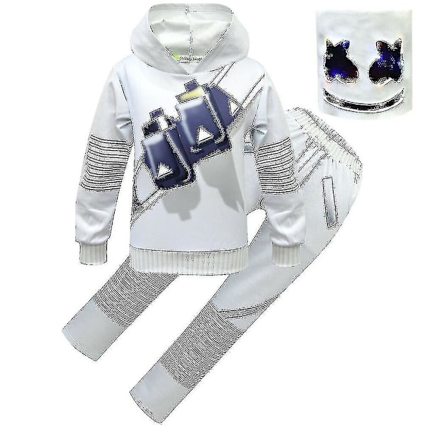 Barn Pojkar Flickor Marshmello Dj Led Mask Hoodie Cosplay Costume Party Only one Mask 120 4-5 Years