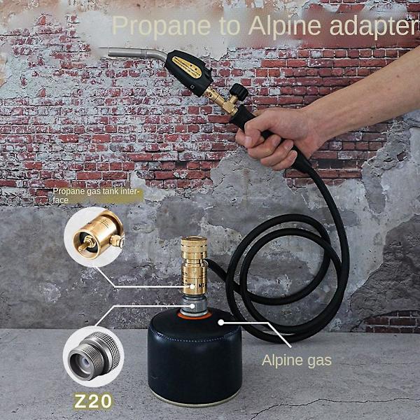 Camping Komfur Adapter Propan Komfur til Adapter Gas Tank Konverter Propan Interface Tilbehør silver