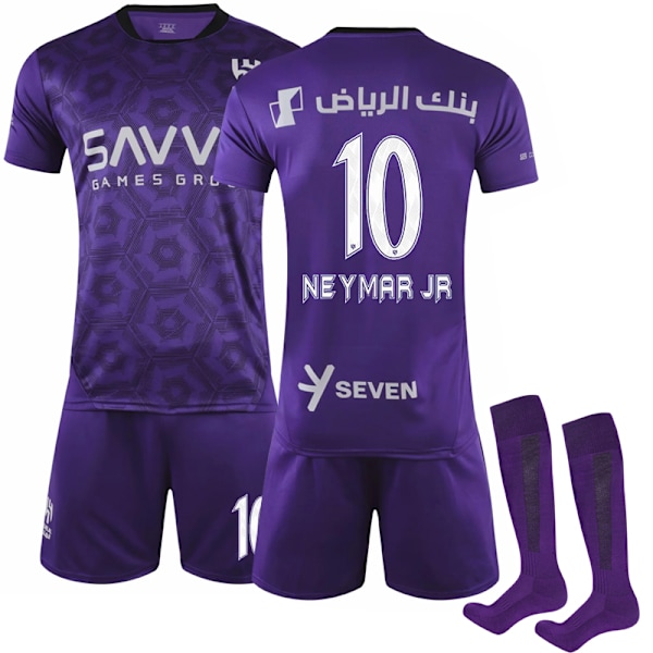 Al-Hilal Saudi FC Borte Fotballdrakt for Barn 2024-2025 Nr 10 Neymar qd 24-25 away 22