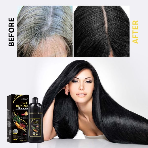 Kvinna hår mörkare schampo Snabb Effektiv reparation Grå Vit Färg Färg Kropp Naturligt Ekologiskt Schampo Hårvårdstillbehör