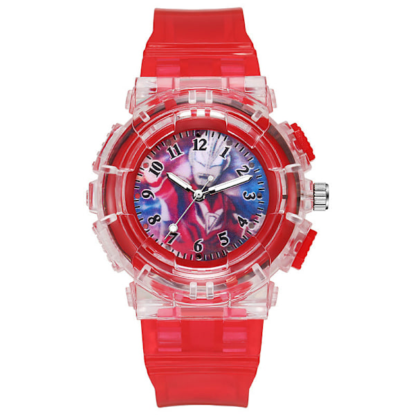 Barnklocka Watch Lysande Watch Elektronisk Watch LED watch qd Black Ultraman Geed