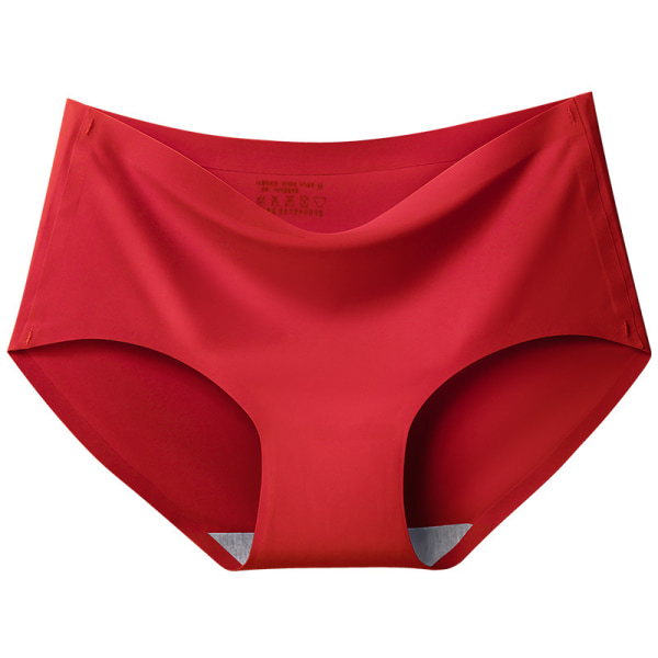 Kvinnor Mjuka Underkläder Seamless Ice Silk Fashionabla trosor Red, XL