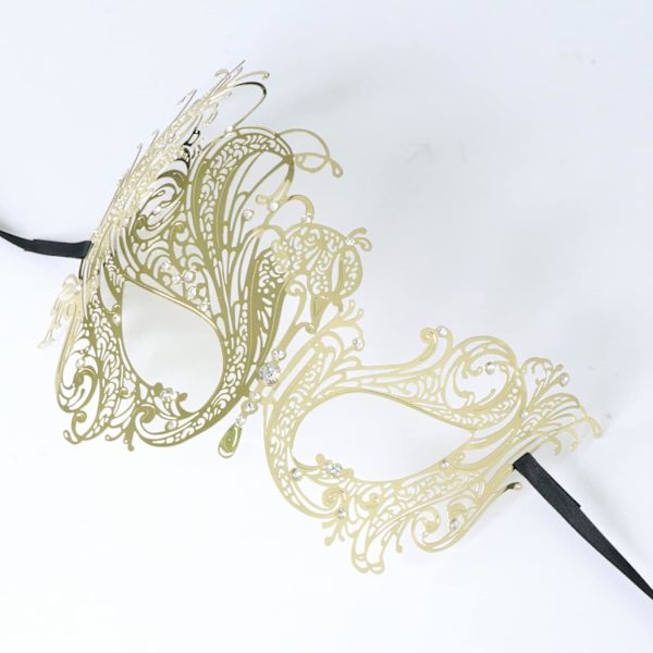 Halloween Mask - Mardi Gras Party Mask - Metall Lady Ball Mask
