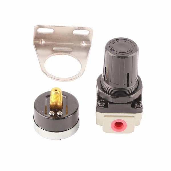 Lufttrykkregulator avlastningsventil 0,05-0,8 MPa kontroller aluminiumslegering med måler 1/4 tomme