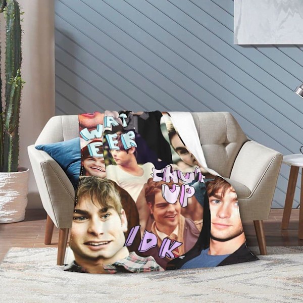 Fleecefilt för soffa camping, supermjuk lätt mysig lyxig flanell sängfilt, Chace Nate Crawford fluffig plysch soffa filt filt för alla 80x60in 200x150cm