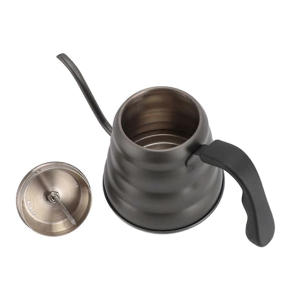 Kaffekedel 1200ml Rustfrit Stål Svanenhals Hæld Over Kaffekande med Termometer til Induktionskogeplade