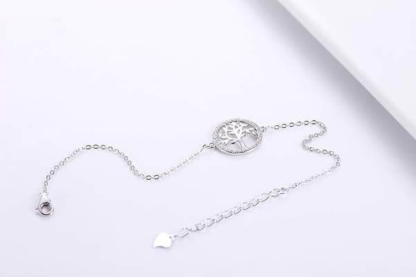 Armbånd til kvinder med Livets Træ i 925 Sterling Sølv, 19 cm