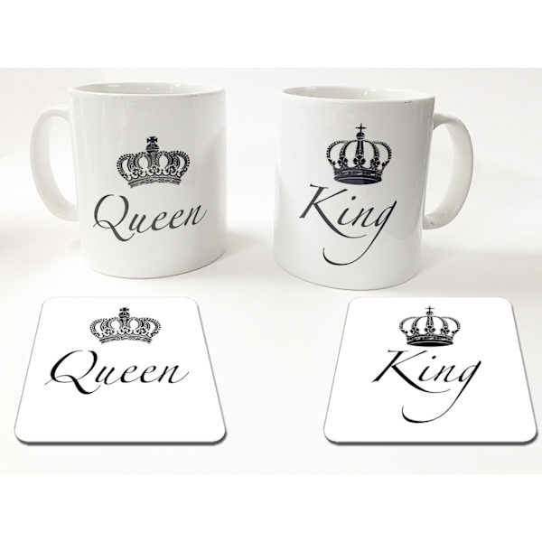Krus + Briket sæt King eller design Queen