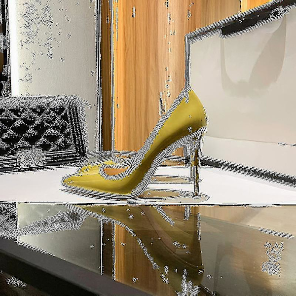 Sexede røde pumps til kvinder - Tynde højhælede sko med spids tå (6 cm/8 cm/10 cm) - Perfekte til bryllupper yellow 8cm 34