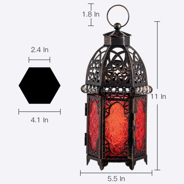 Vintage ljuslykta. Dekorativ hängande lykta i marockansk stil